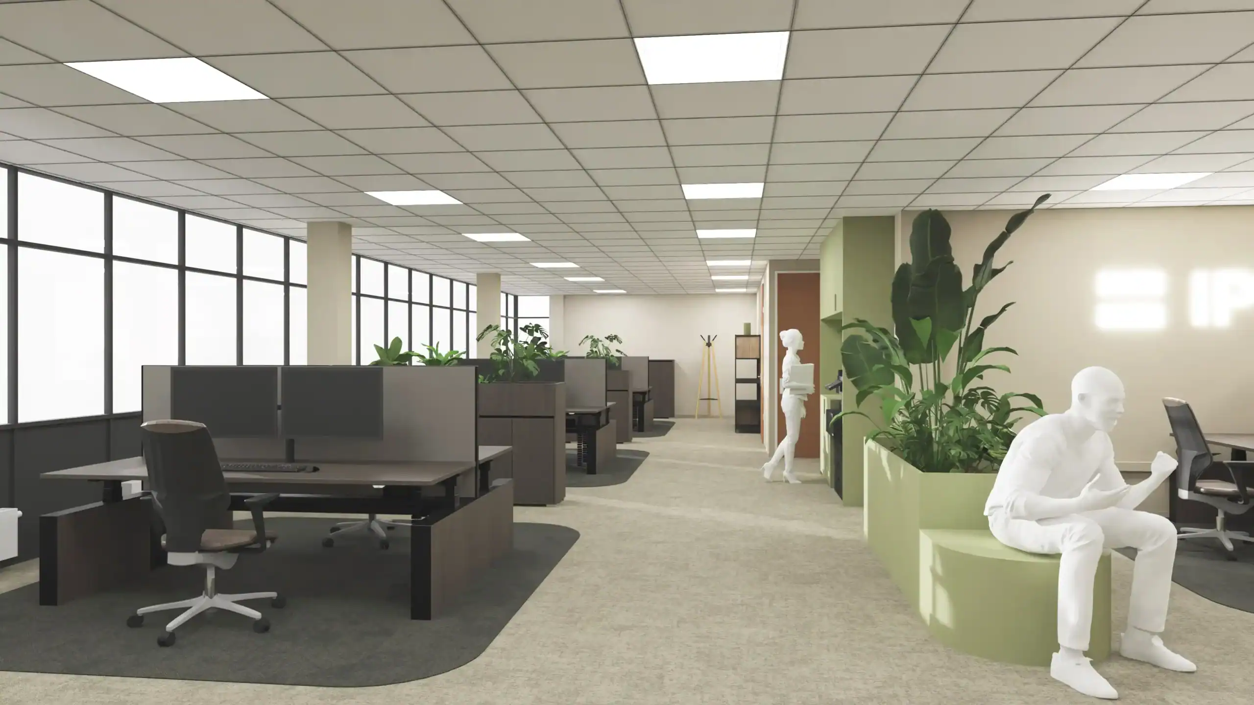 Definitief kantoorontwerp biophilic