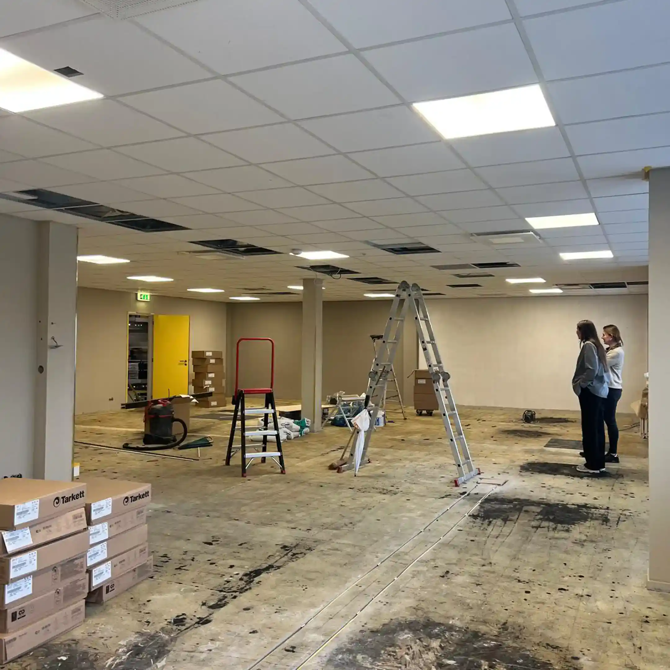 Kantoorrenovatie oude vloer